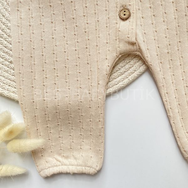 CHARM FİSTO BEBE YAKA DETAYLI BADİLİ TULUM SETİ