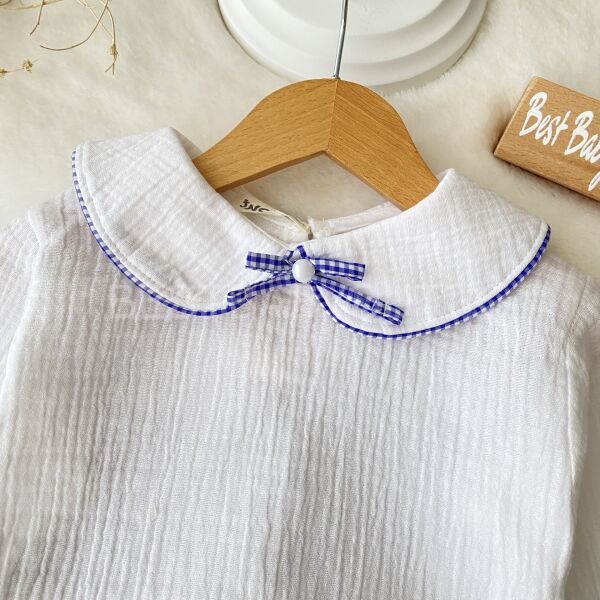 Pitikare Kurdaleli Müslin Gömlekli Kot Pantolonlu Takım (1-2-3YAŞ) 1 YAŞ