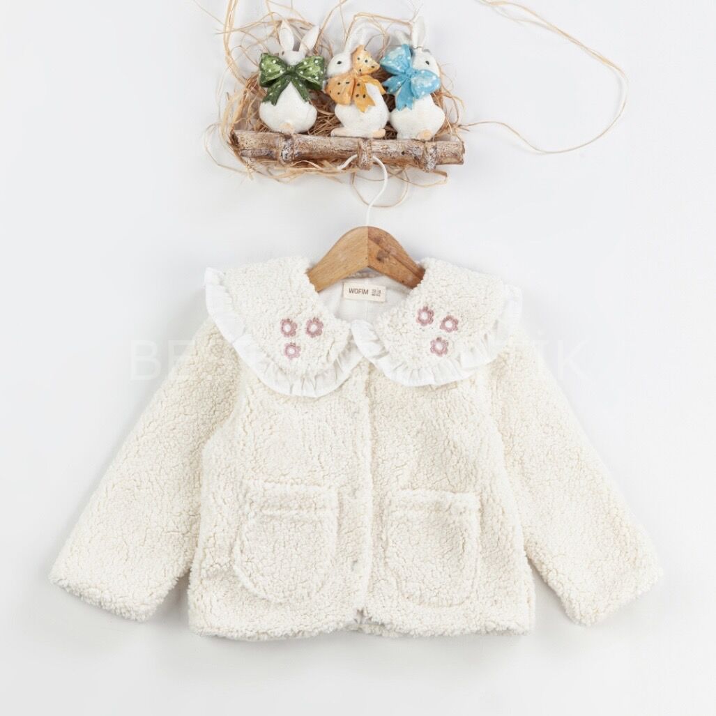 Wofim Astarlı Önden Çıtçıtlı Peluş Hırka