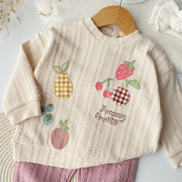 Via Meyveli Kendinden Desenli Likra 2’Li Takım