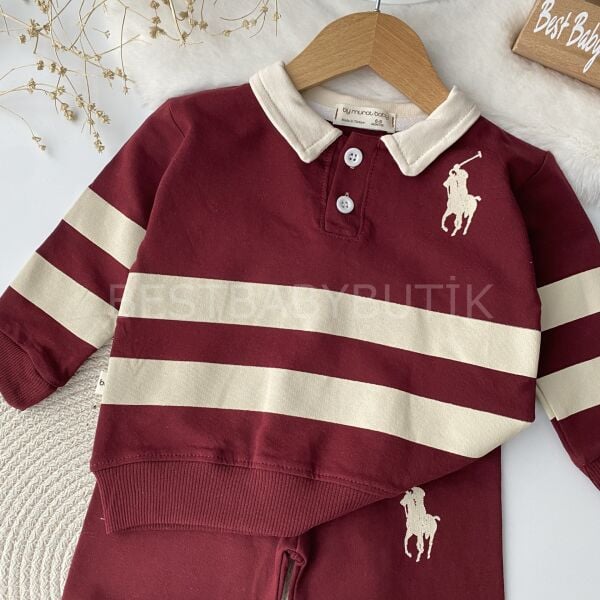 Polo Yaka Çizgili Mevsimlik Takım