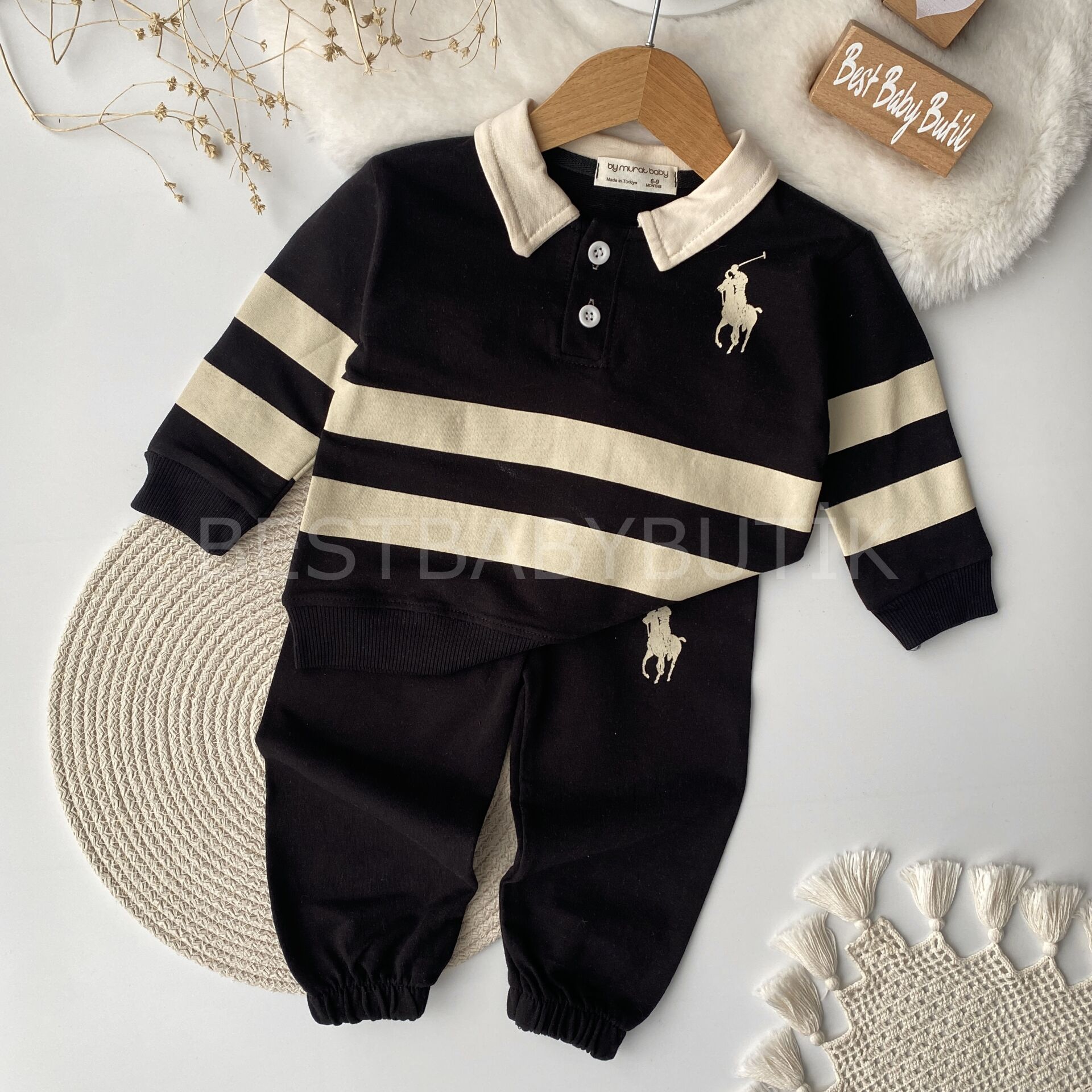 Polo Yaka Çizgili Mevsimlik Takım