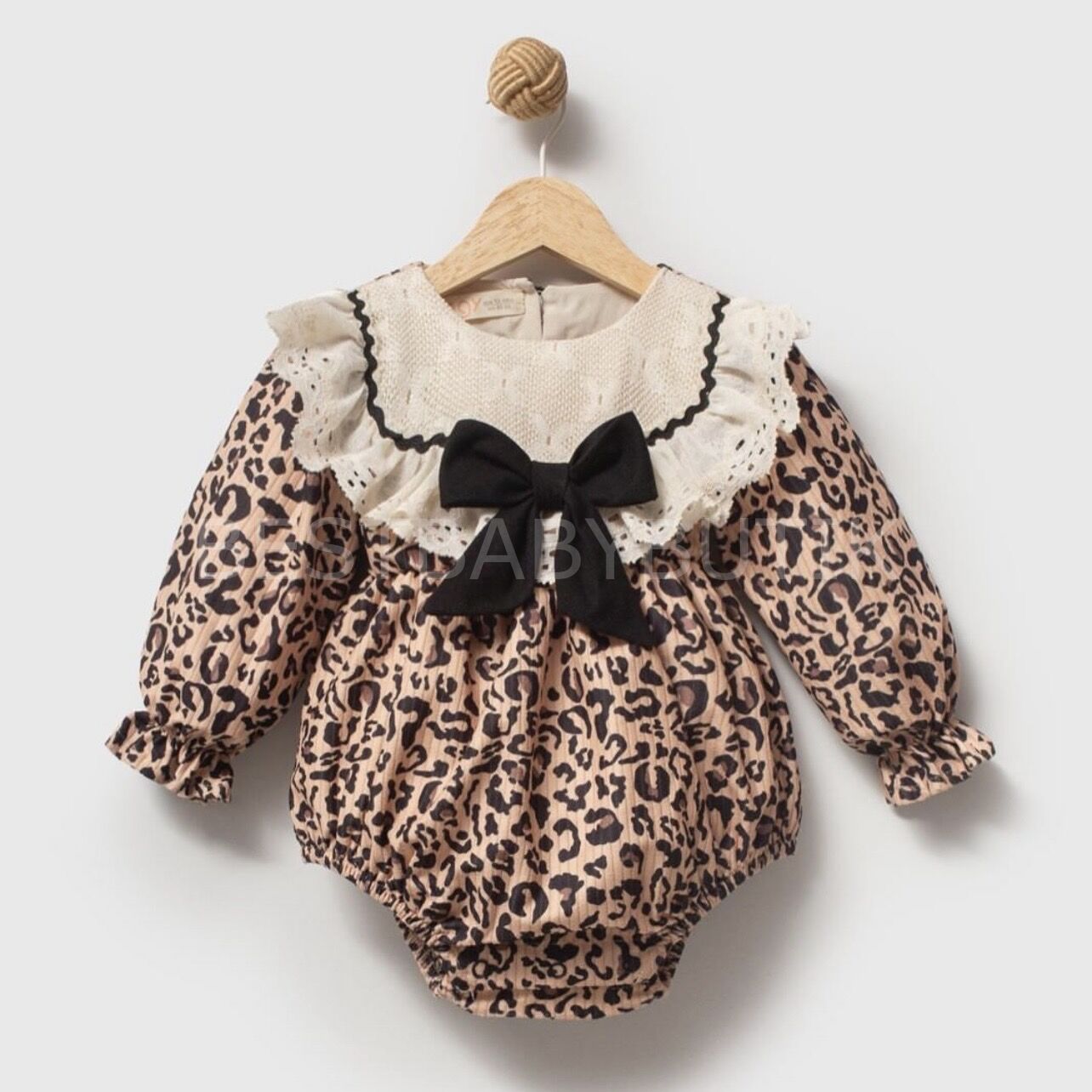 Amelia Leopar Desenli Baby Romper
