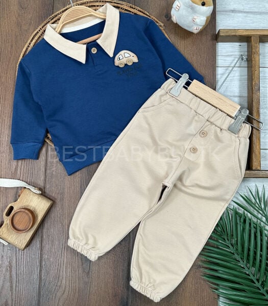 Araba Detaylı Polo Yaka Takım 18-24 AY