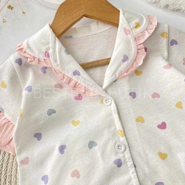 Kalpli Fırfırlı Pijama Takımı