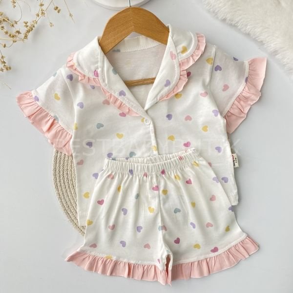 Kalpli Fırfırlı Pijama Takımı