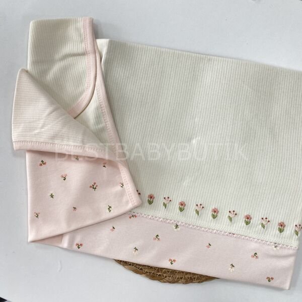 LALE İŞLEME DETAYLI ÇİFT KATLI BÜYÜK BOY BATTANİYE 85x90