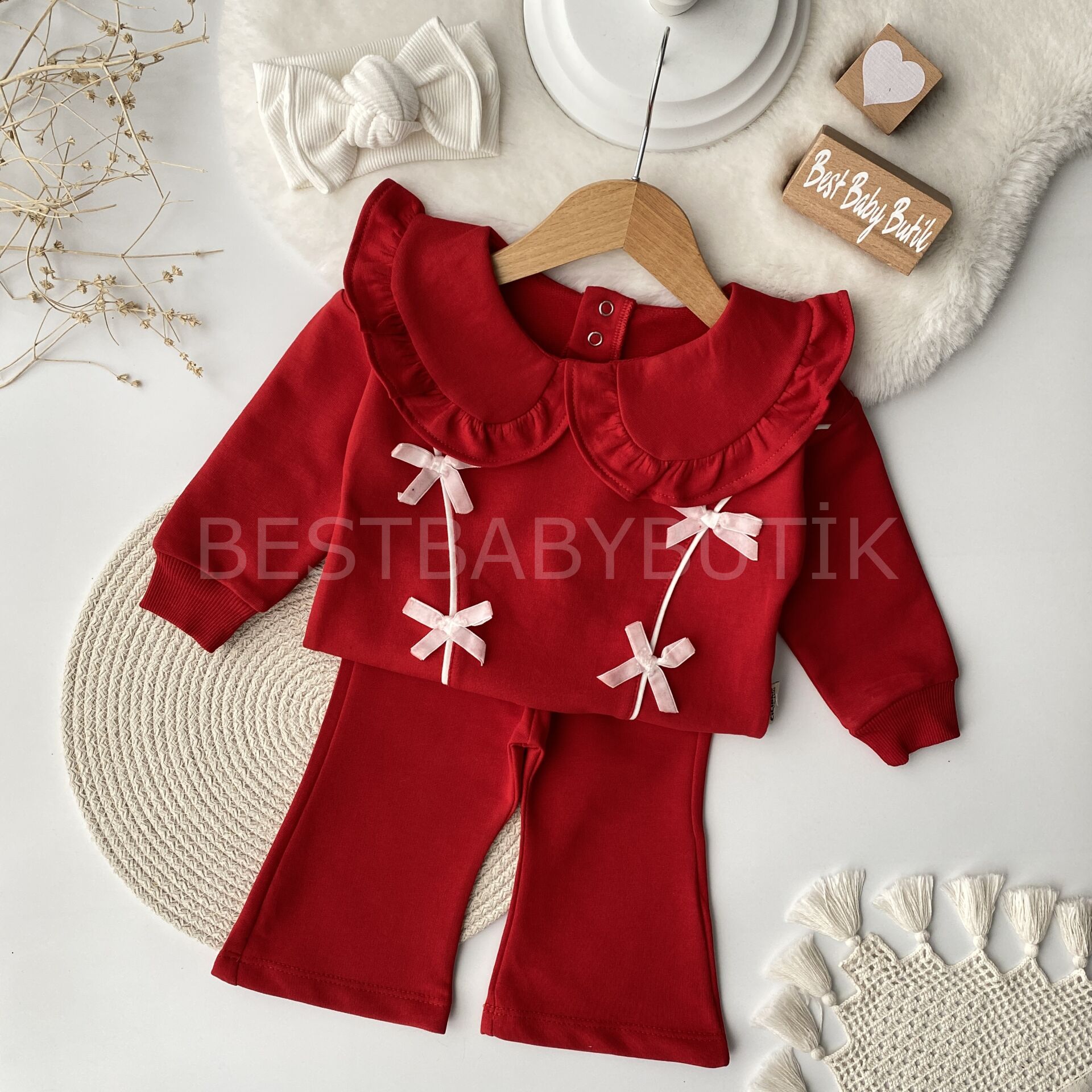 Zenna Bebe Yaka Kurdaleli İspanyol Paça Takım