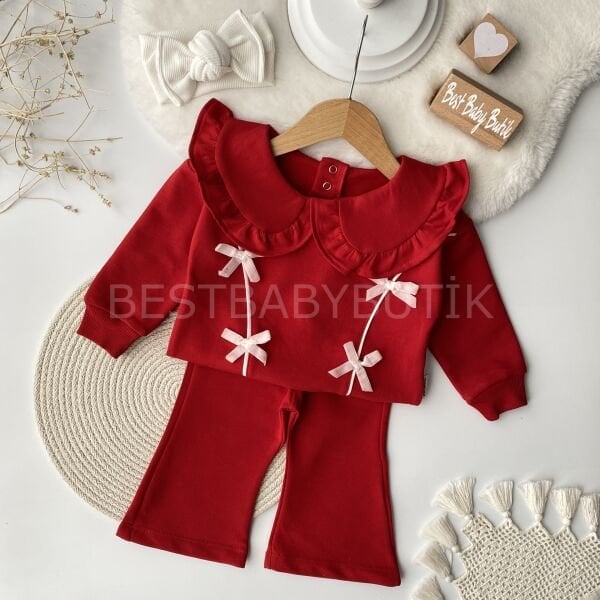 Zenna Bebe Yaka Kurdaleli İspanyol Paça Takım