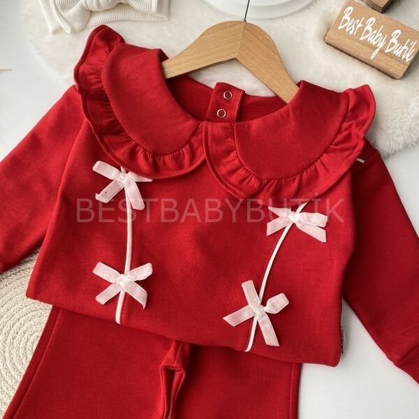 Zenna Bebe Yaka Kurdaleli İspanyol Paça Takım