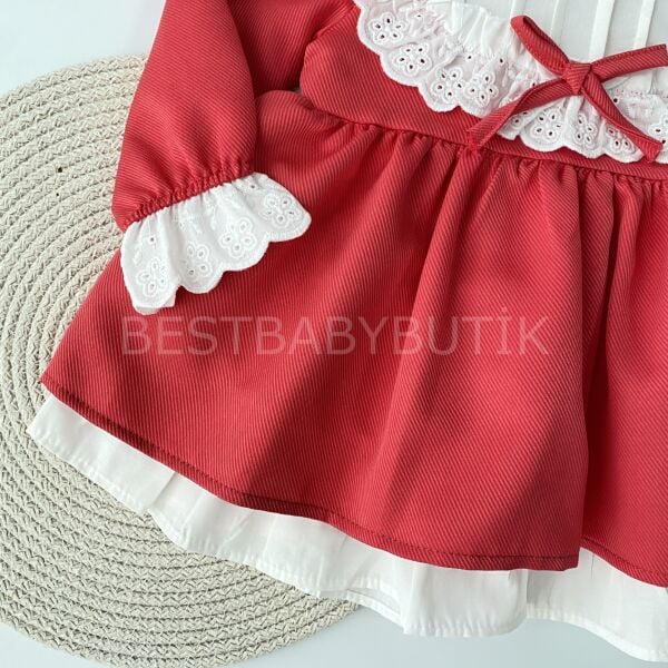 Kurdale Detaylı Fistolu Katlı Elbise