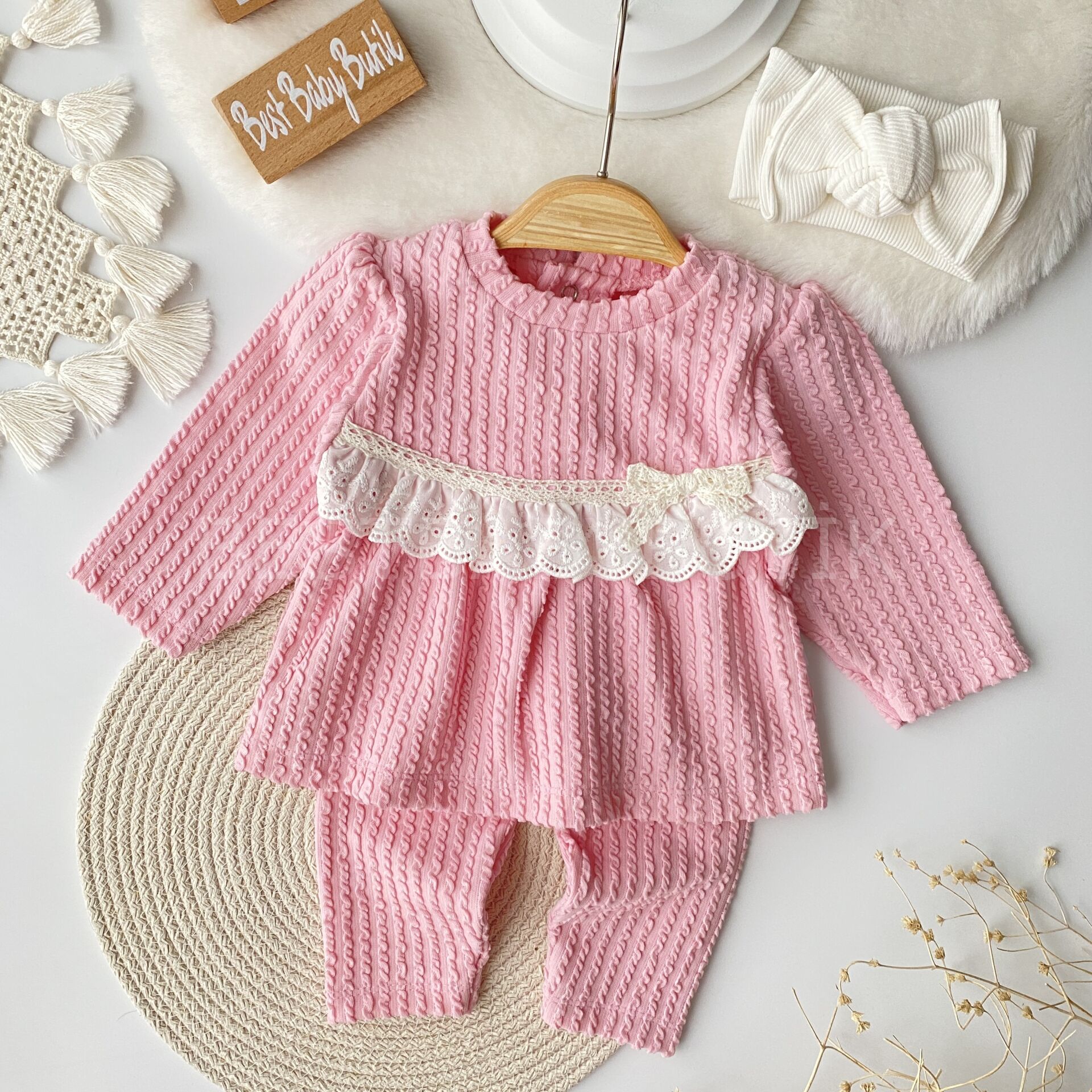 Kendinden Desenli Fisto Robalı Likra Takım