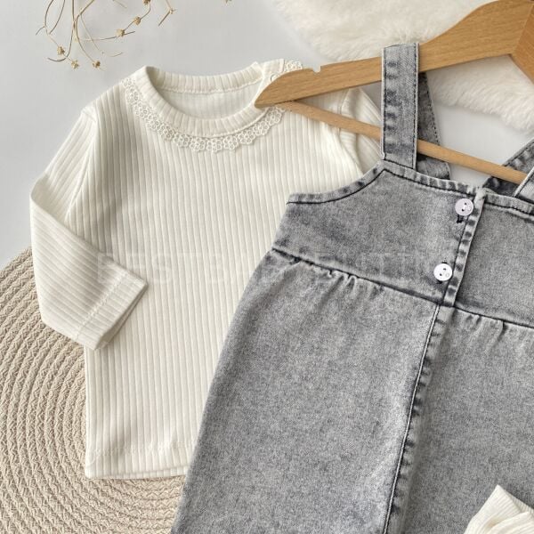 Mira Püskül Paça Detaylı Badili Kot Salopet Tulum