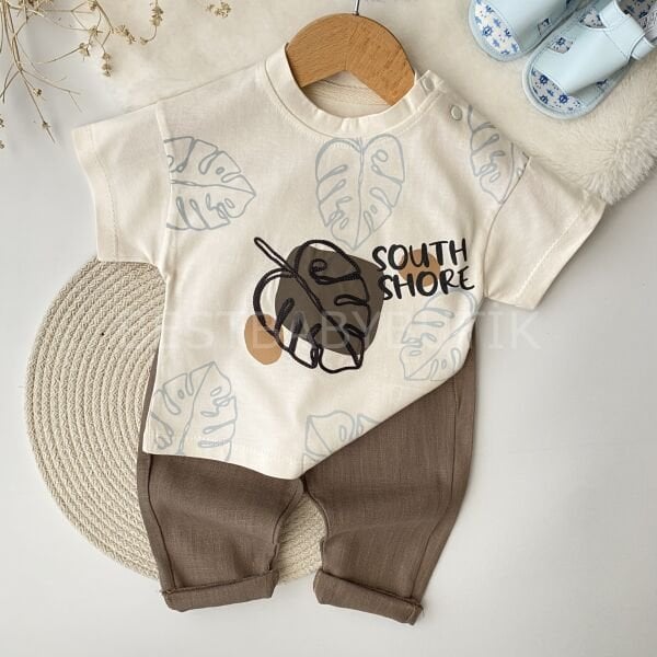 Yaprak Detaylı Pantolonlu 2’Li Takım