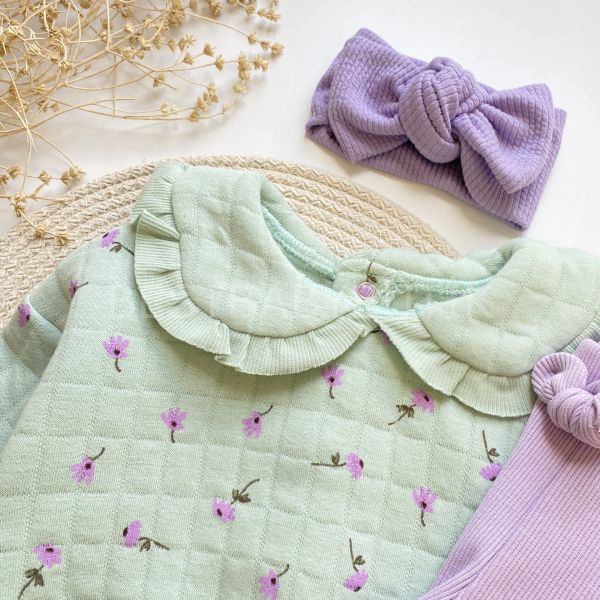 PAPATYA BEBE YAKA KAPİTONE TAYTLI 2’Lİ TAKIM