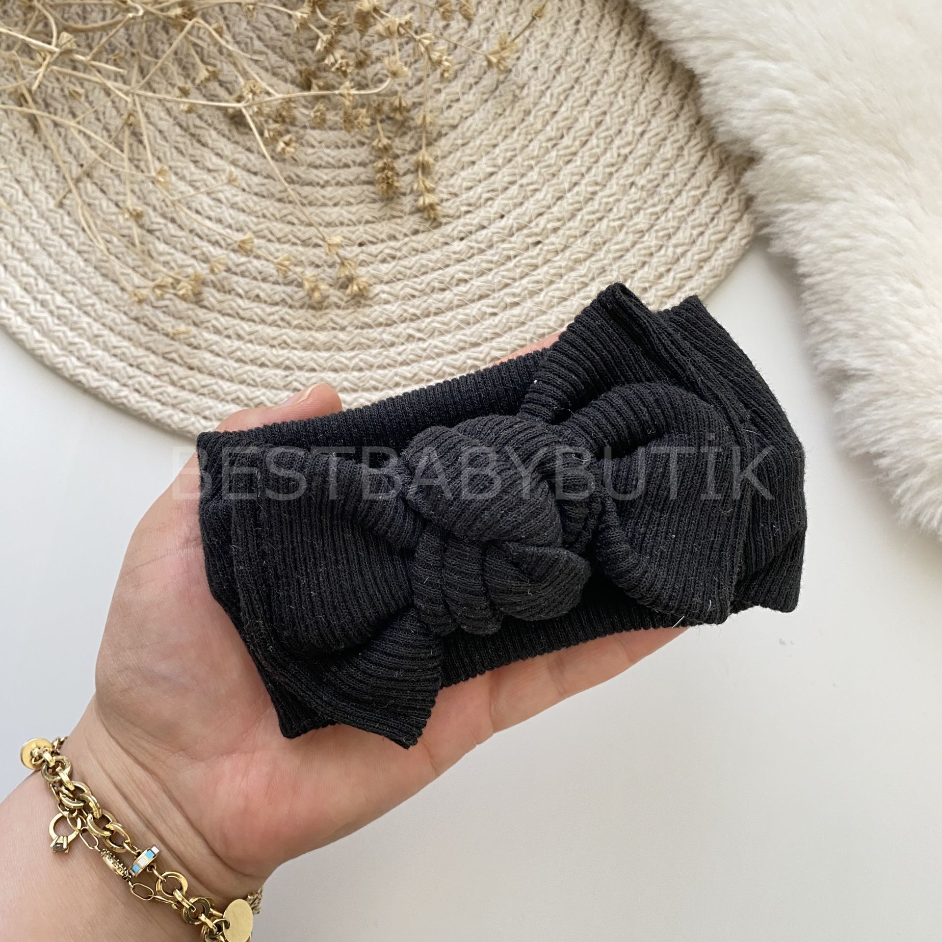 SİYAH FİTİLLİ BANDANA