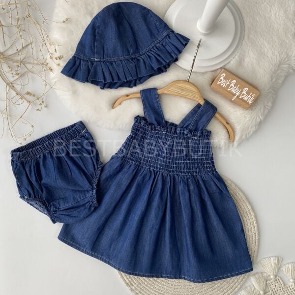 Eflin Kot Elbiseli Şapkalı 3’Lü Takım