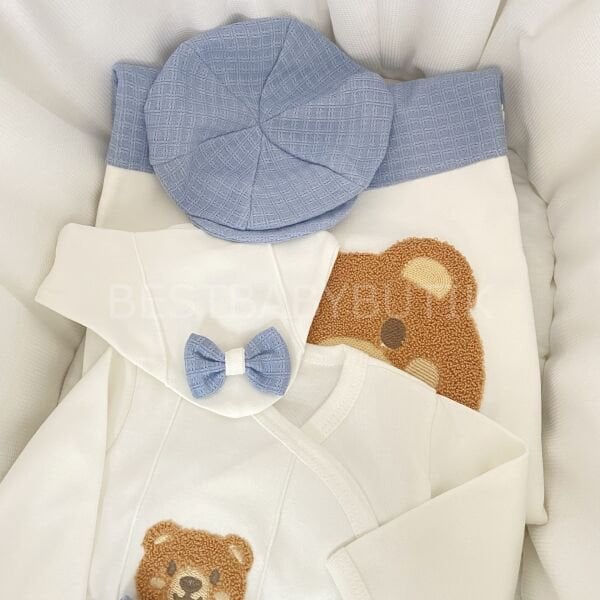 Ayıcık Panç İşlemeli Premium 10 Parça Hastane Çıkışı Seti 0-3 AY