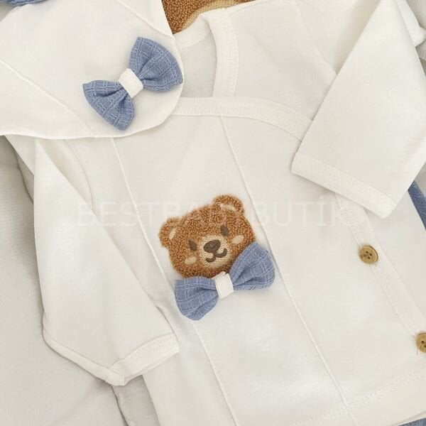 Ayıcık Panç İşlemeli Premium 10 Parça Hastane Çıkışı Seti 0-3 AY