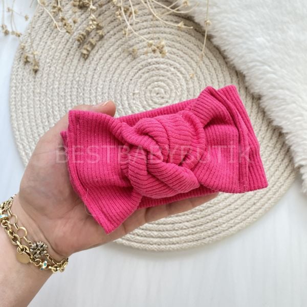 KOYU PEMBE FİTİLLİ BANDANA