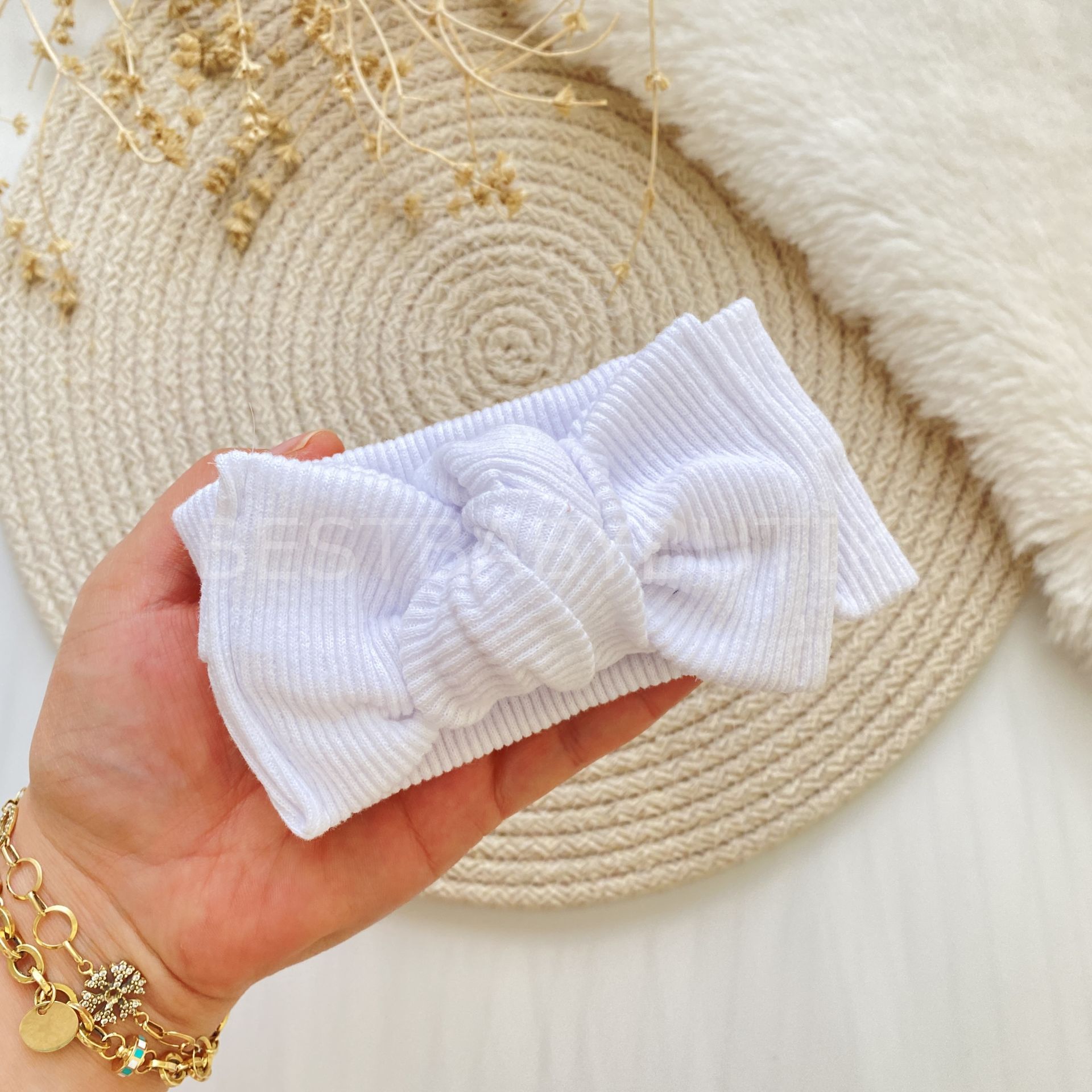 BEYAZ  FİTİLLİ BANDANA