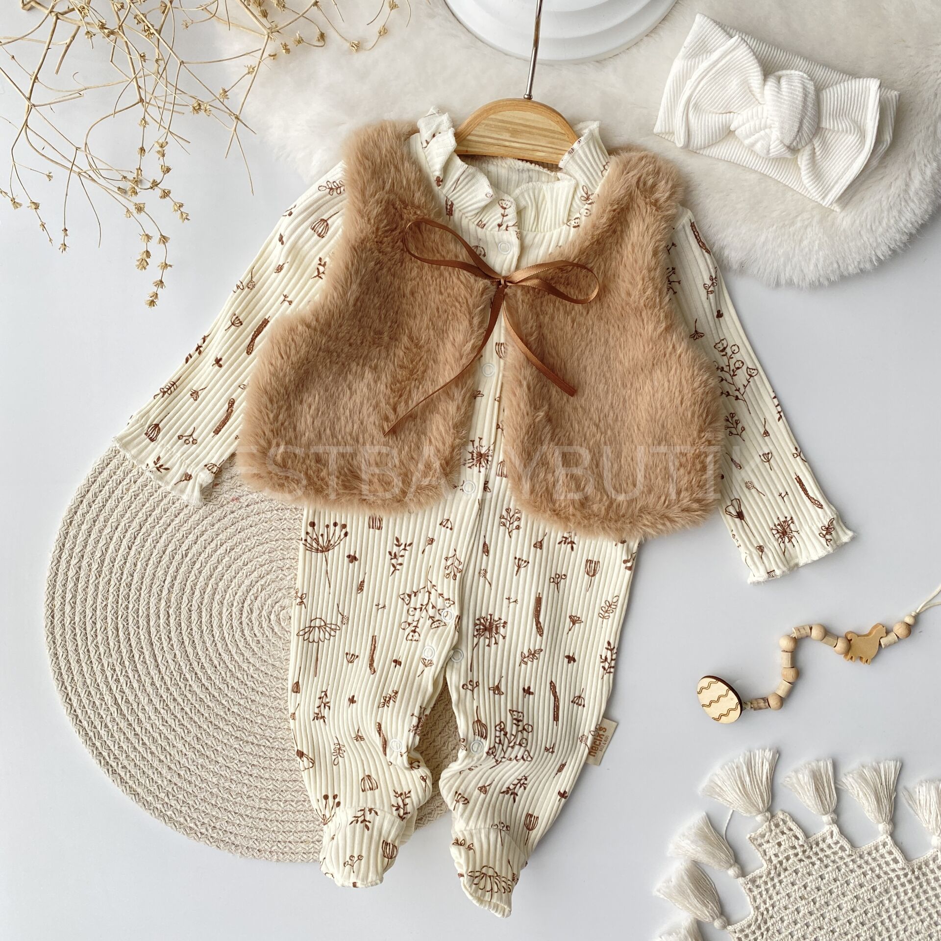 Miya Kürk Yelekli Tulum