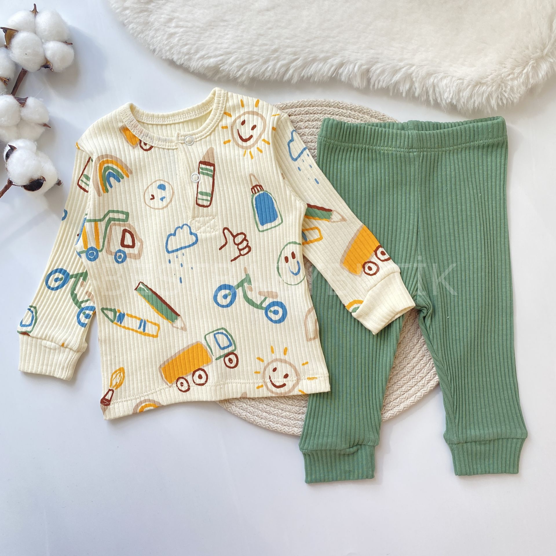 ERKEK BEBEK FİTİLLİ ALT ÜST TAKIM