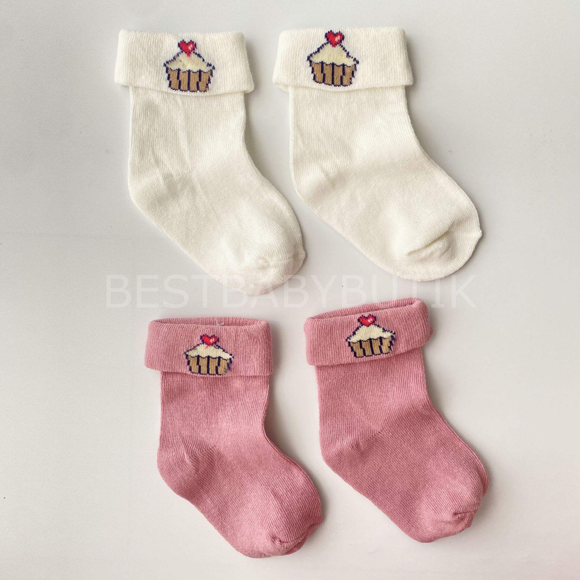 Cupcake Kıvrık Soket Çorap-2 Çift