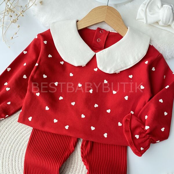 Lidya Bebe Yaka Kalpli Taytlı 2’Li Takım 18-24 AY