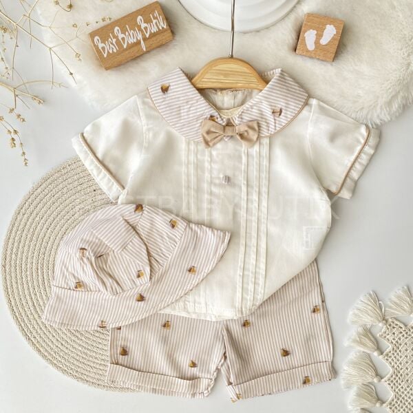 Premium Denizci Baskılı Papyon Ve Şapkalı 3’Lü Takım