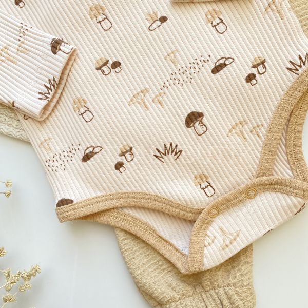 CORKY FİTİLLİ ZIBIN VE AHŞAP DÜĞMELİ SALOPET SET