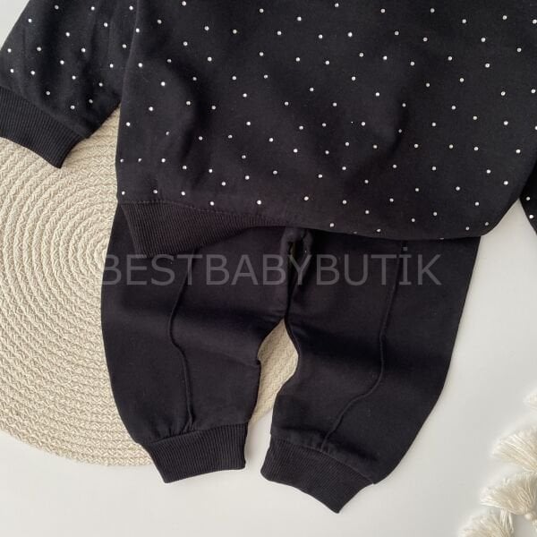 Bebek Yaka Detaylı Parlak Taşlı 2’Li Takım