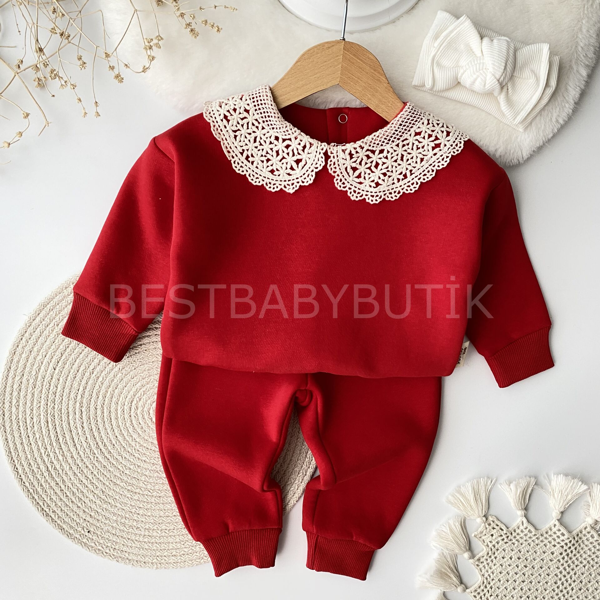 Dantel Yaka Detaylı Şardonlu 2’Li Takım