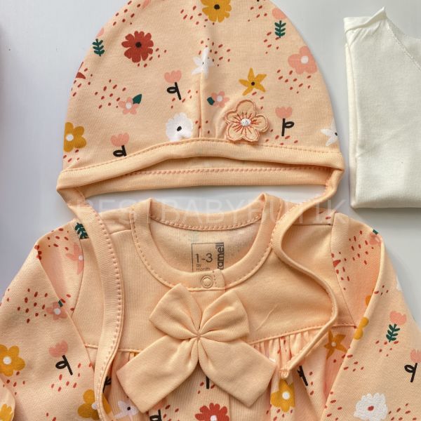 CRMLL FLOWERS ÇİÇEK DESENLİ 10 PARÇA HASTANE ÇIKIŞI SETİ