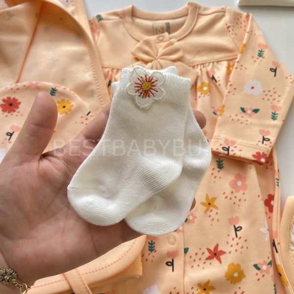 CRMLL FLOWERS ÇİÇEK DESENLİ 10 PARÇA HASTANE ÇIKIŞI SETİ
