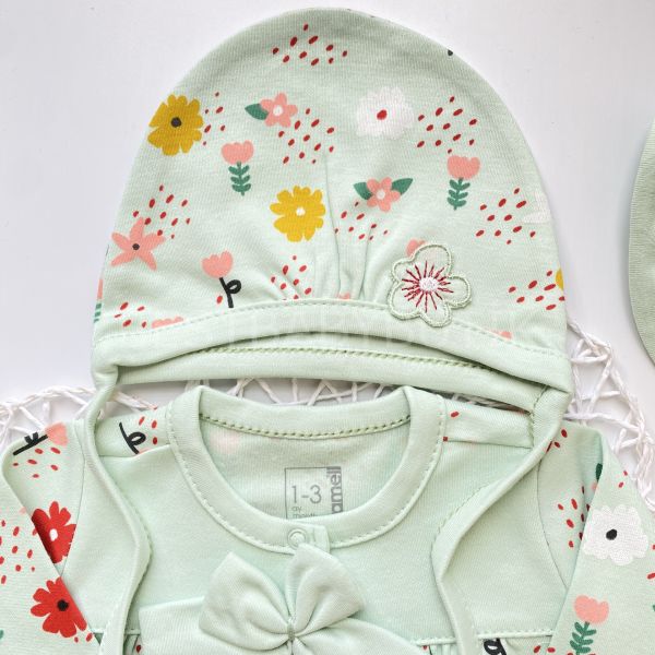 CRMLL FLOWERS ÇİÇEK DESENLİ 10 PARÇA HASTANE ÇIKIŞI SETİ