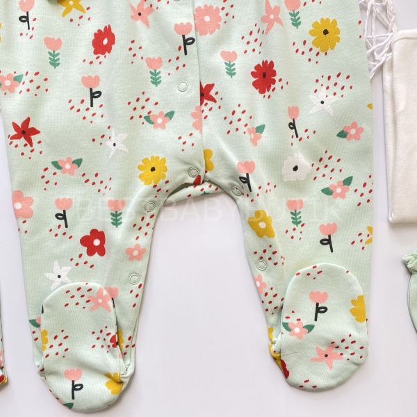 CRMLL FLOWERS ÇİÇEK DESENLİ 10 PARÇA HASTANE ÇIKIŞI SETİ