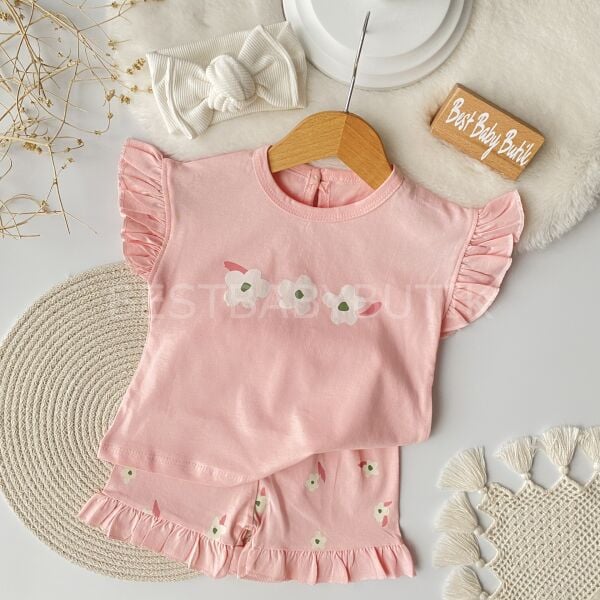 Papatyalı Ve Fırfırlı Pamuk Takım