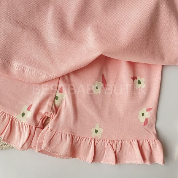 Papatyalı Ve Fırfırlı Pamuk Takım 18-24 AY