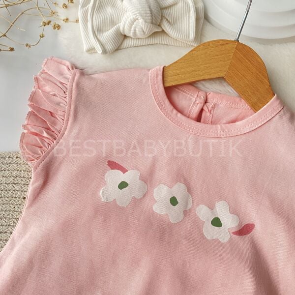 Papatyalı Ve Fırfırlı Pamuk Takım 18-24 AY