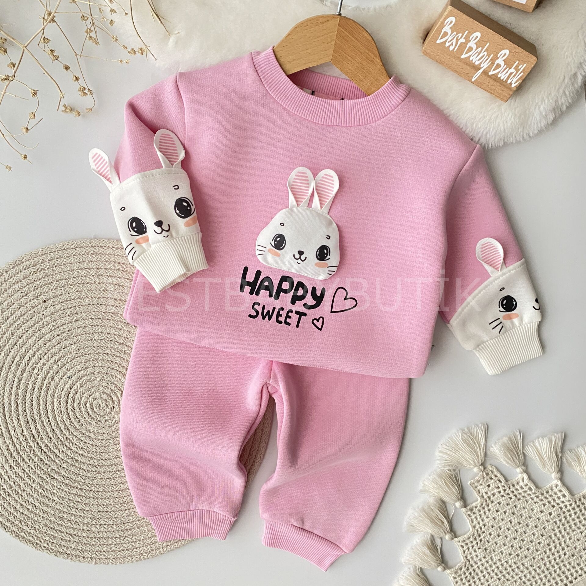 Happy Sweat Tavşanlı Şardonlu 2’Li Takım