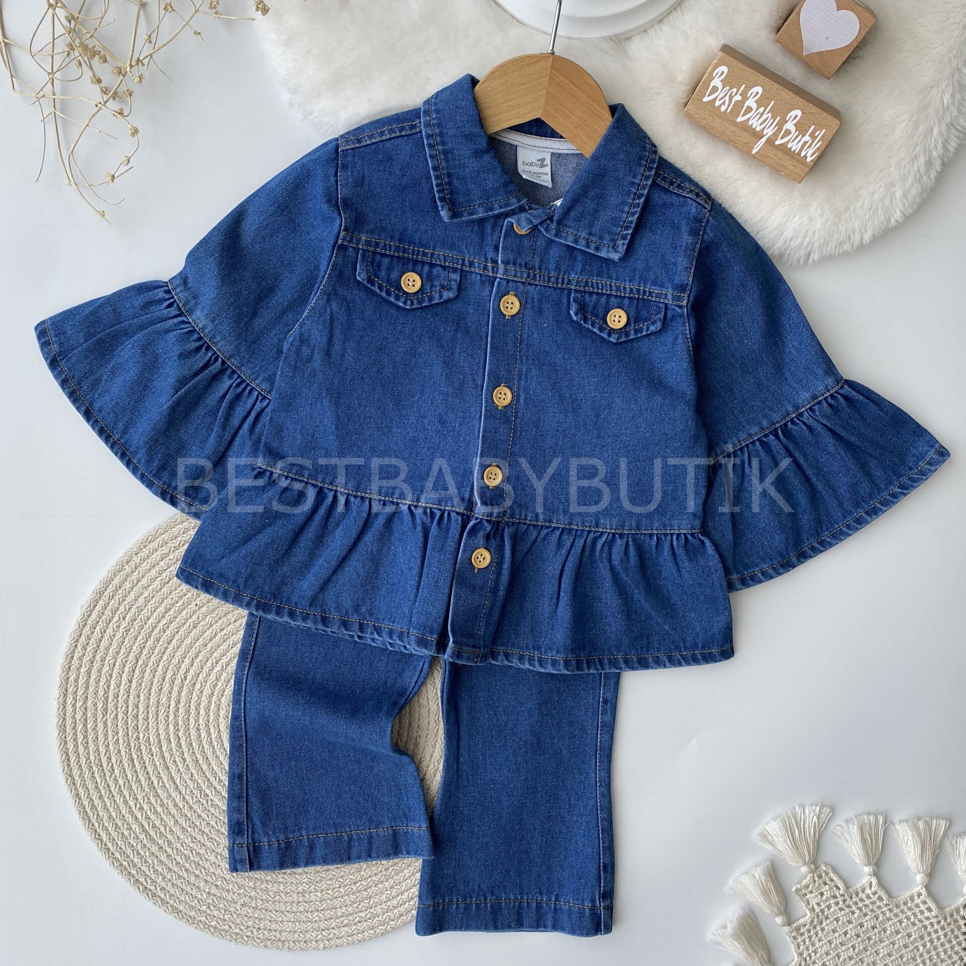 Mila İspanyol Paça Kot 2’li Takım