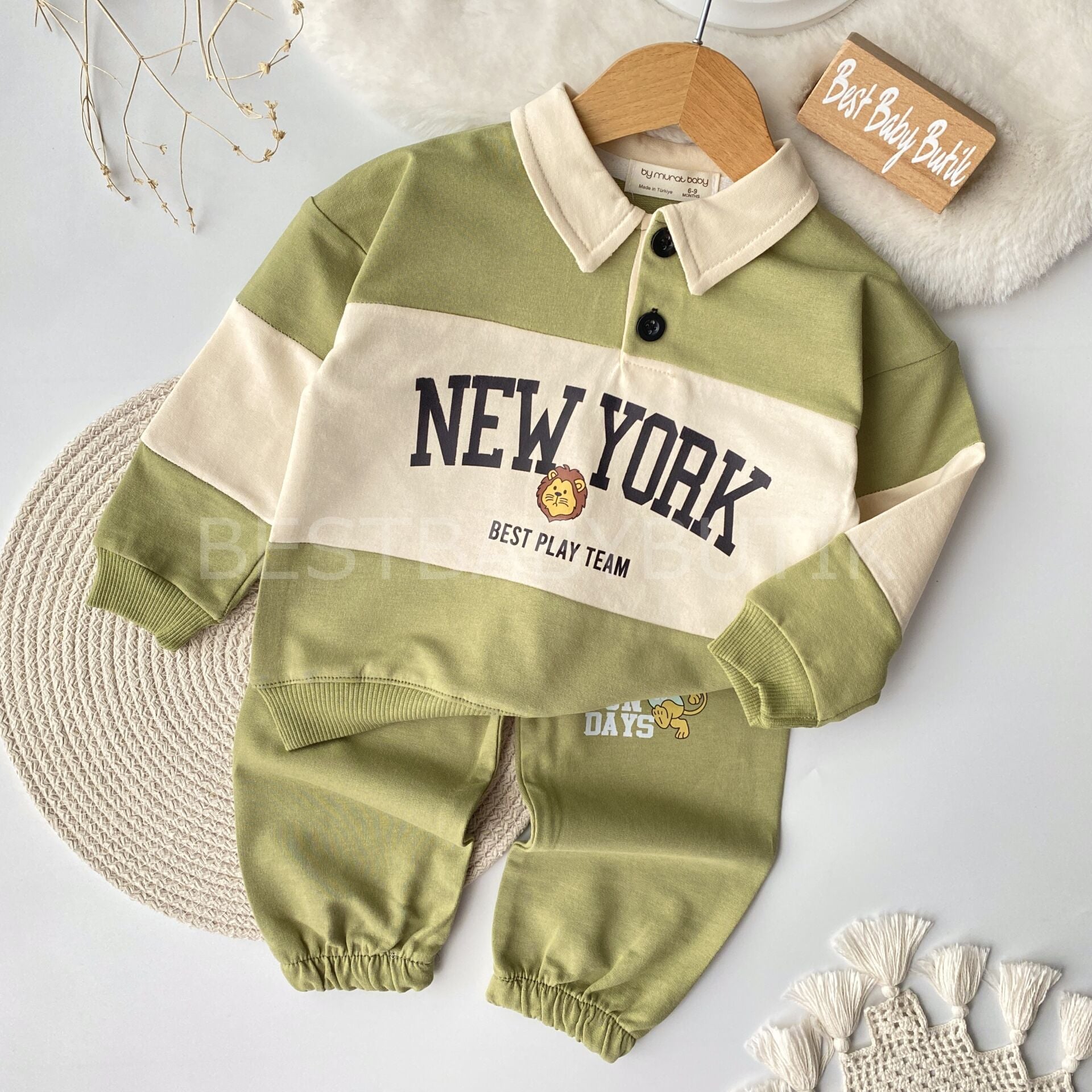 Newyork Polo Yaka Detaylo Mevsimlik Takım 12-18 AY