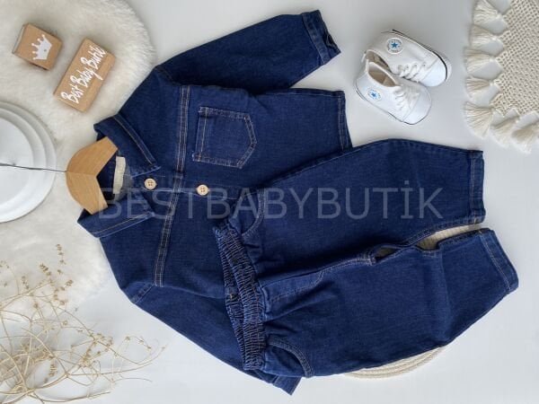 Kot Ahşap Düğmeli Oversize Rahat Kalıp Takım