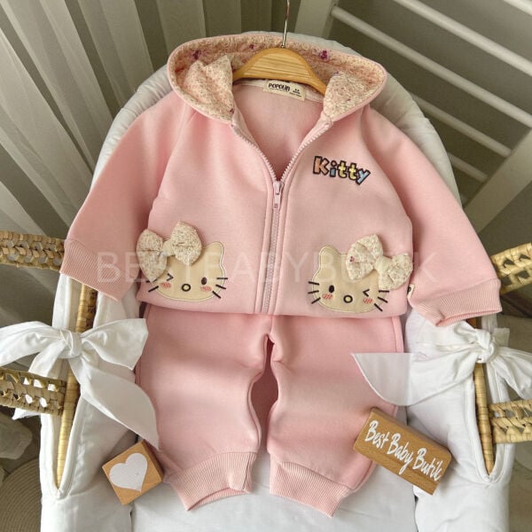 Kitty Premium Şardonlu 2’Li Eşofman Takım