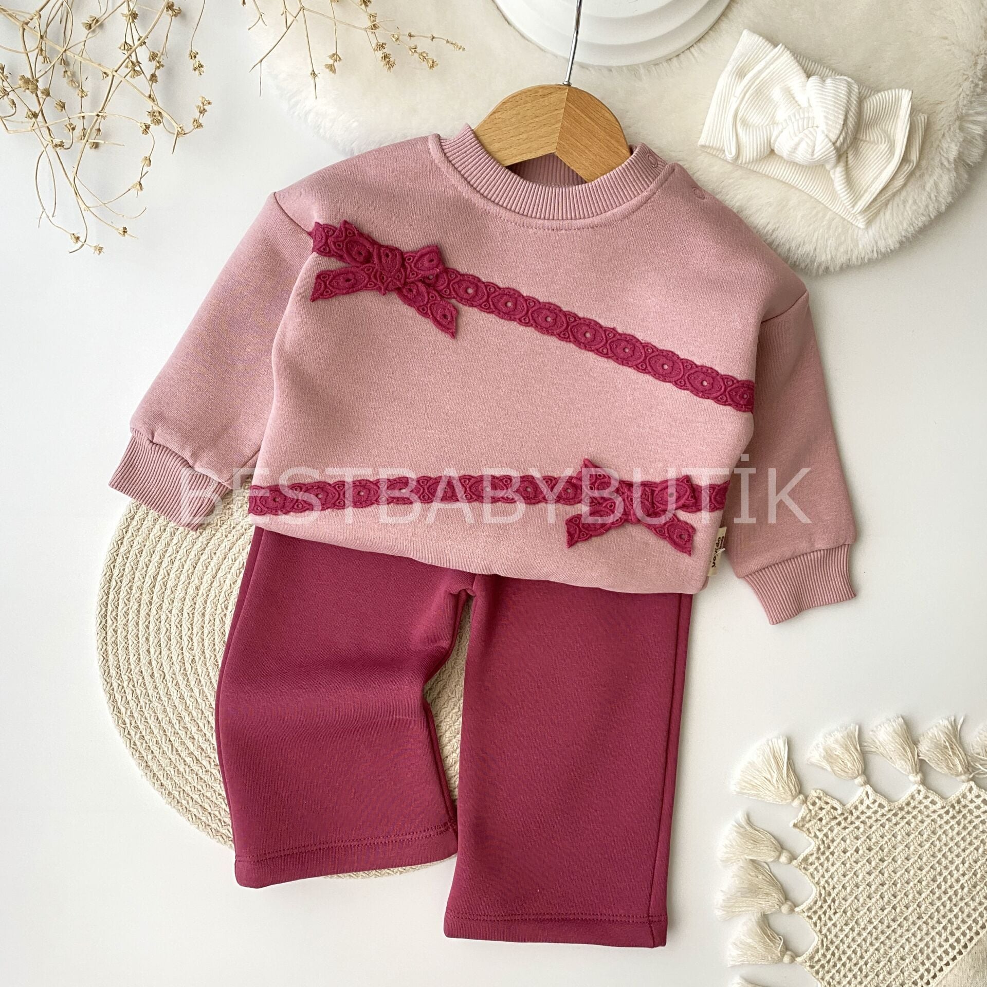 Kurdale Detaylı Şardonlu Bol Paça 2’Li Takım 6-9 AY