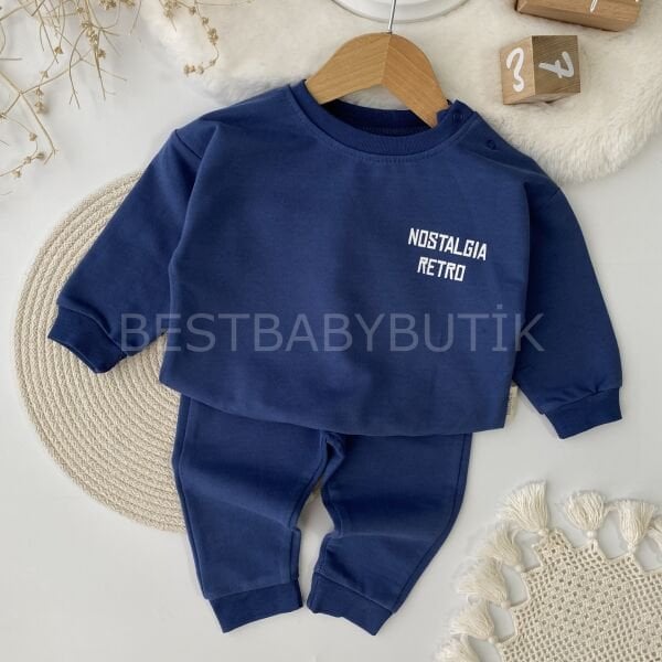 Nostalji Retro Sırt Baskılı Oversize 2’Li Takım