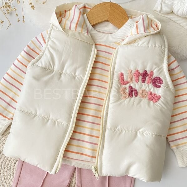 Little Snow İşlemeli Şişme Yelekli 3’Lü Takım