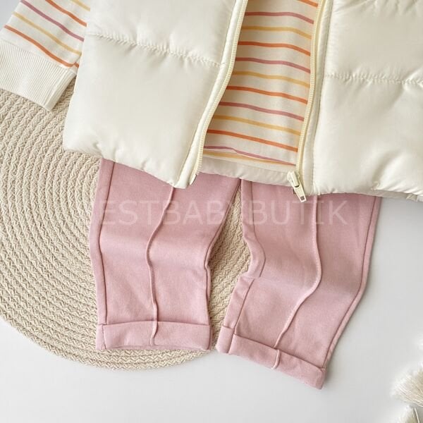 Little Snow İşlemeli Şişme Yelekli 3’Lü Takım