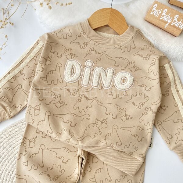 Dino Panç Nakışlı Baskılı 2’Li Takım